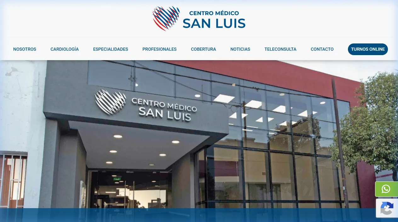 Captura del proyecto Centro Médico San Luis
